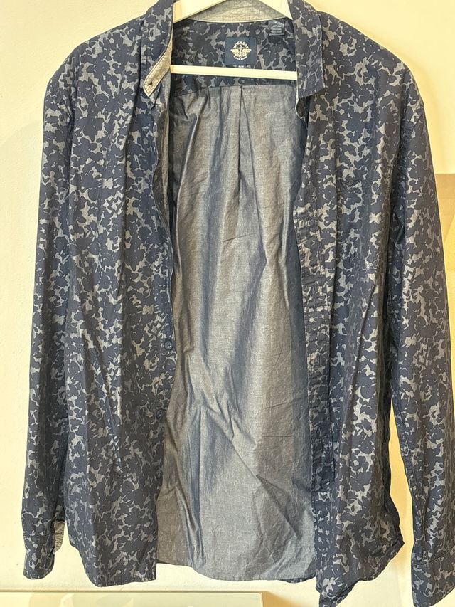 Camisa Dockers Azul Marino Estampada Talla M
