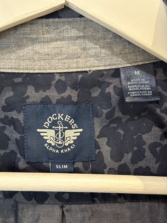Camisa Dockers Azul Marino Estampada Talla M
