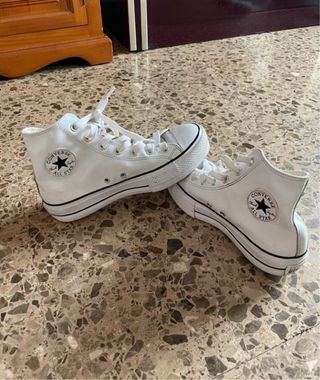 Zapatillas Converse piel plataforma 