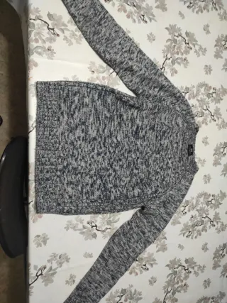 Jersey jaspeado gris y negro