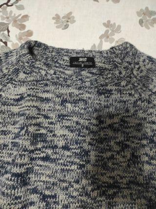 Jersey jaspeado gris y negro