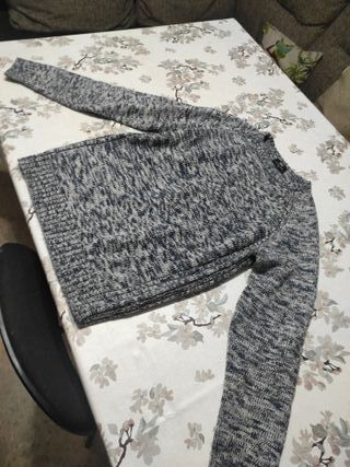 Jersey jaspeado gris y negro