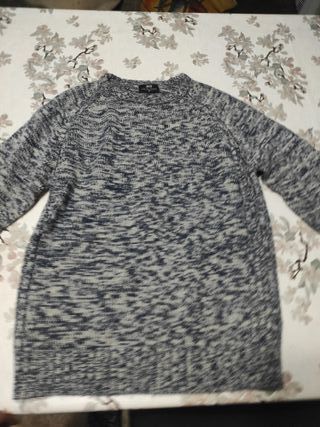 Jersey jaspeado gris y negro