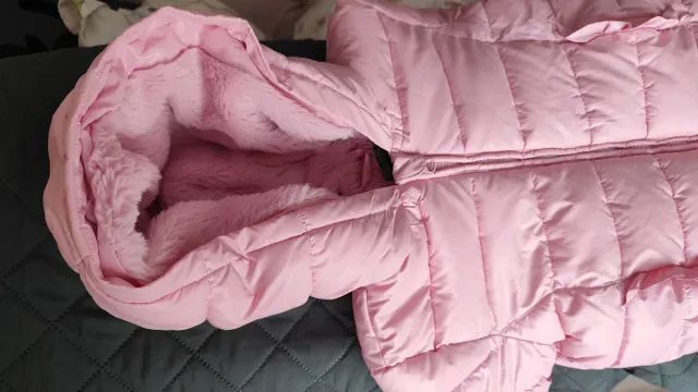 Cazadora Benetton niña rosa invierno