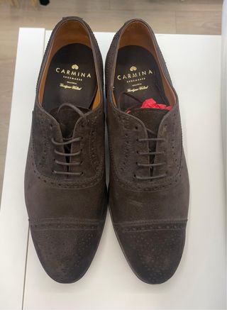 Zapatos Carmina Hombre Marrones Ante