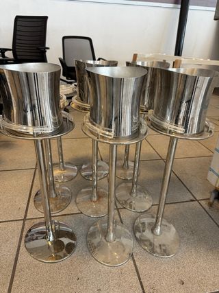 12 Cubiteras Inox con Pie