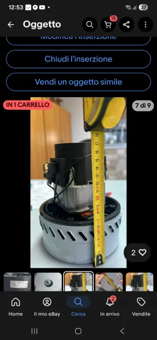 Motore aspirapolvere professionale autolavaggio