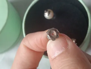 Conjunto Tous Collar y Pendientes Perlas Oso Plata