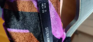 Vestido Terciopelo Geométrico Negro Rosa