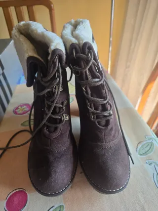 Botines mujer marrones forrados talla 40