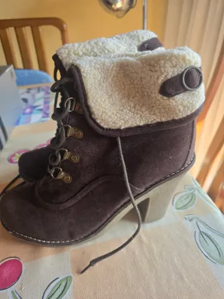 Botines mujer marrones forrados talla 40