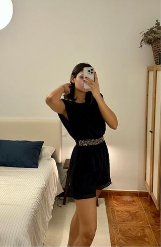 Mono fiesta Mango gasa negro