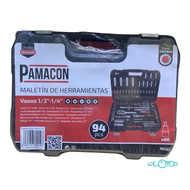 MALETIN HERRAMIENTAS 94 PCS PAMACON PM1662
