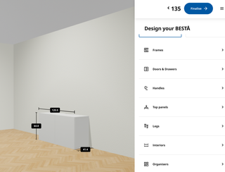 Mueble TV Besta Ikea Blanco