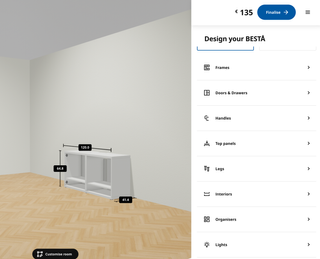 Mueble TV Besta Ikea Blanco