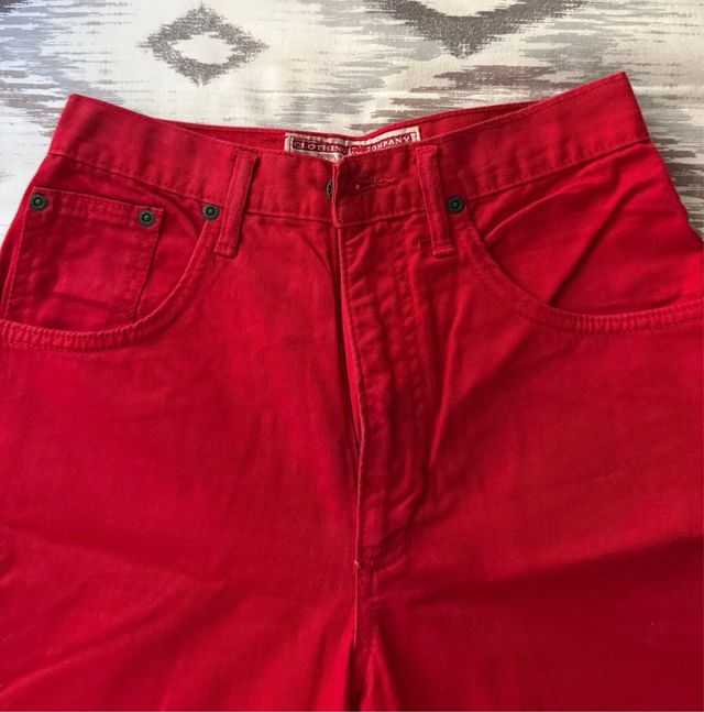 Vaqueros vintage rojos