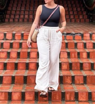 Pantalones anchos beigh