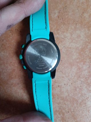 Reloj Calgary Correa Silicona Turquesa Negro