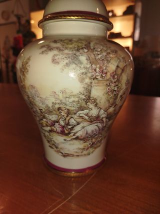 Vaso Limoges Porcellana Oro e Bianco