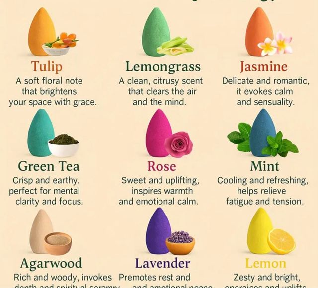 Bruciatore di incenso a cascata con paesaggio asiatico + coni