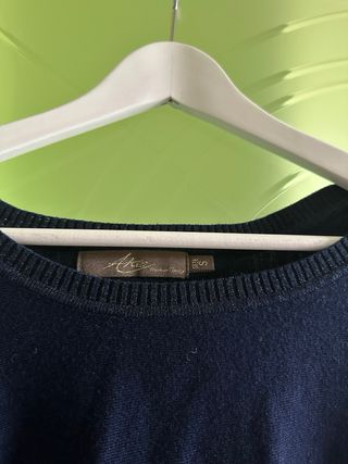 Maglia asimmetrica crop top blu