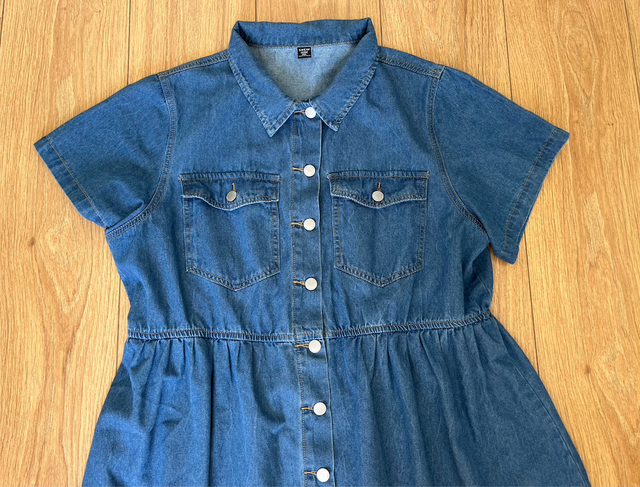 vestido vaquero azul camisero denim