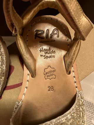 Sandali bambina RIA Glitter oro n. 28