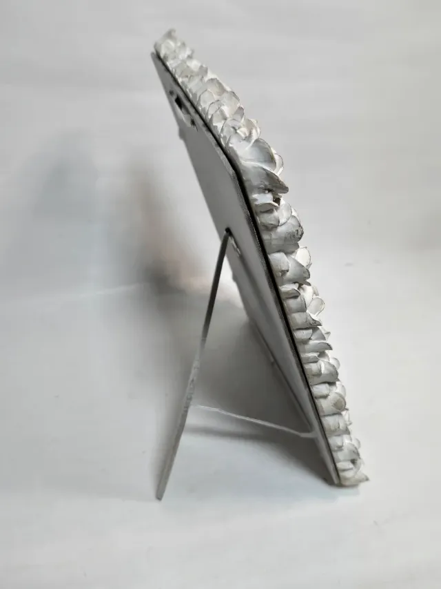 Marco de fotos blanco floral