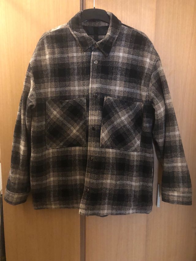 Chaqueta cuadros Bershka hombre