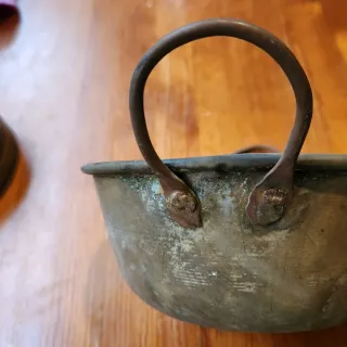 Vaso antico in ottone e rame