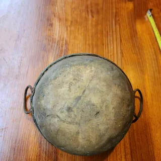 Vaso antico in ottone e rame