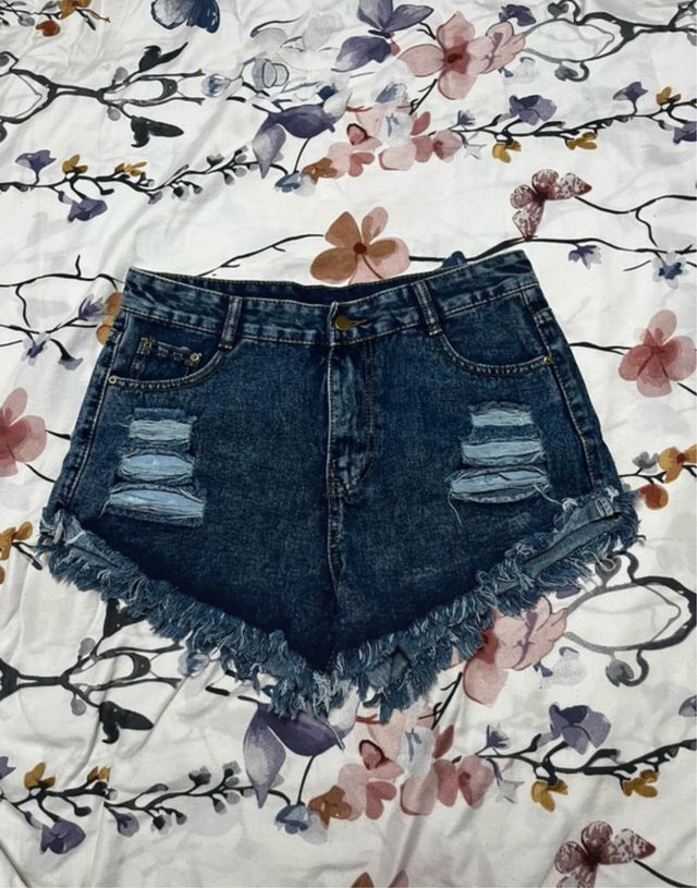 Shorts Vaqueros Shein Desgastados