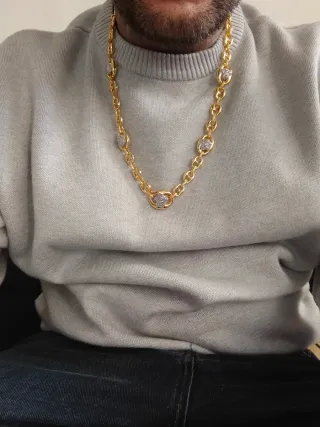 Cadena Versace Oro Laminado Calabrote 63cm