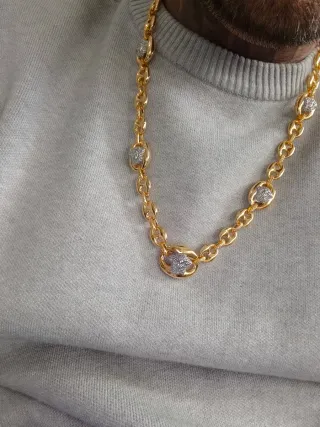 Cadena Versace Oro Laminado Calabrote 63cm