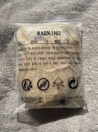 Peluca rubia larga sin uso