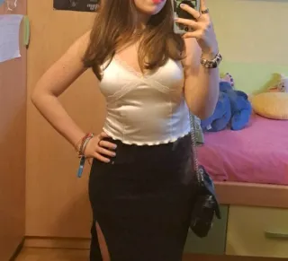 Top encaje H&M blanco