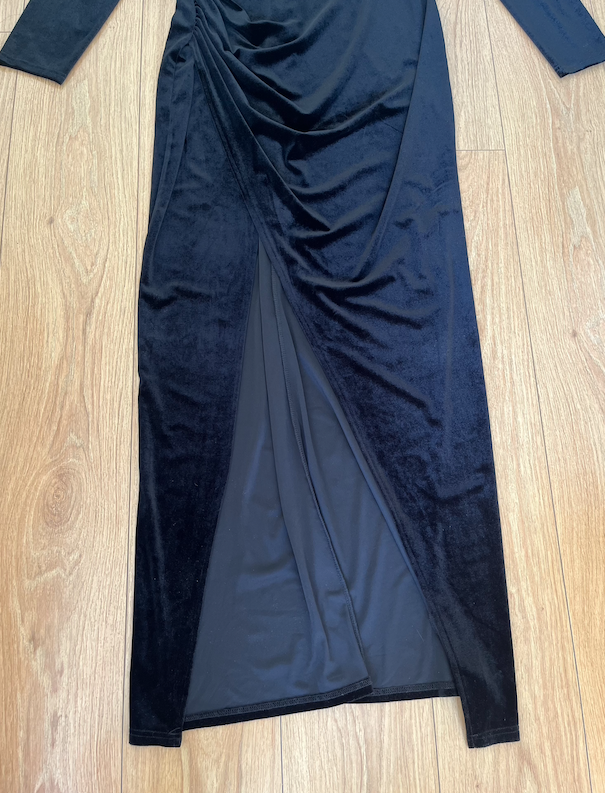 Vestido largo Negro de fiesta de Terciopelo