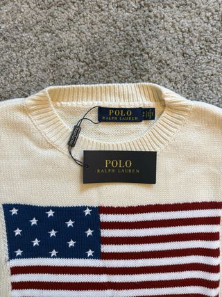 Jersey Polo Ralph Lauren Bandera Americana Beige