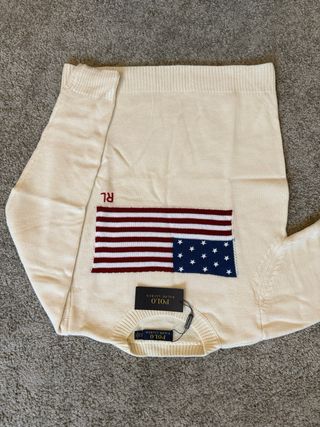 Jersey Polo Ralph Lauren Bandera Americana Beige