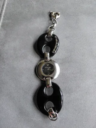 Reloj Emporio Armani Negro y Plateado