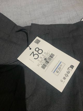 Pantalón ancho gris Stradivarius Talla M