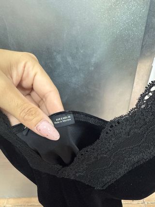 Body Zara Terciopelo Negro Encaje