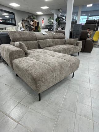 Recíbelo en casa  Sofá Chaiselongue Beige Tela