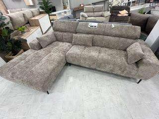 Recíbelo en casa  Sofá Chaiselongue Beige Tela