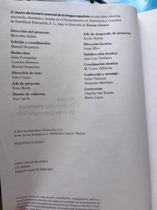 NUEVO DICCIONARIO ESENCIAL DE LA LENGUA ESPAÑOL...