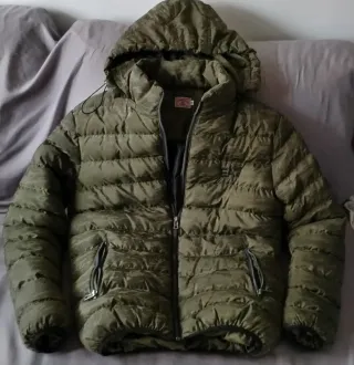 Cazadora niño acolchada verde