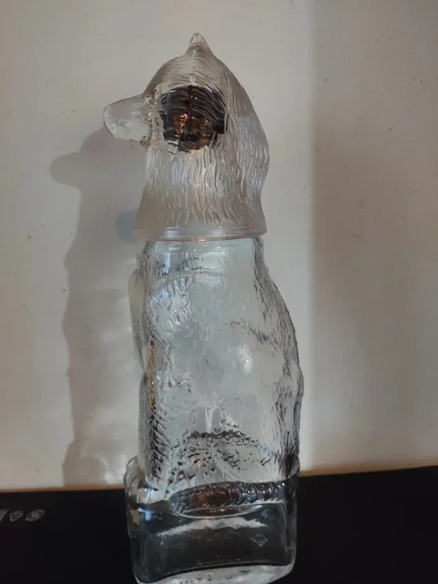 Bottiglia in vetro a forma di gatto