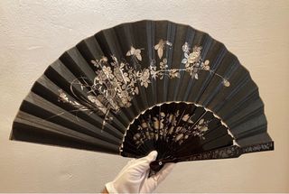 Abanico chino antiguo decorado