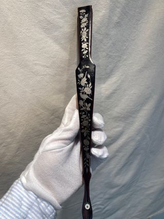 Abanico chino antiguo decorado