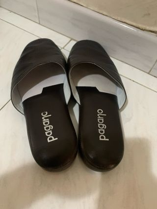 Pantofole in pelle Pagano marrone